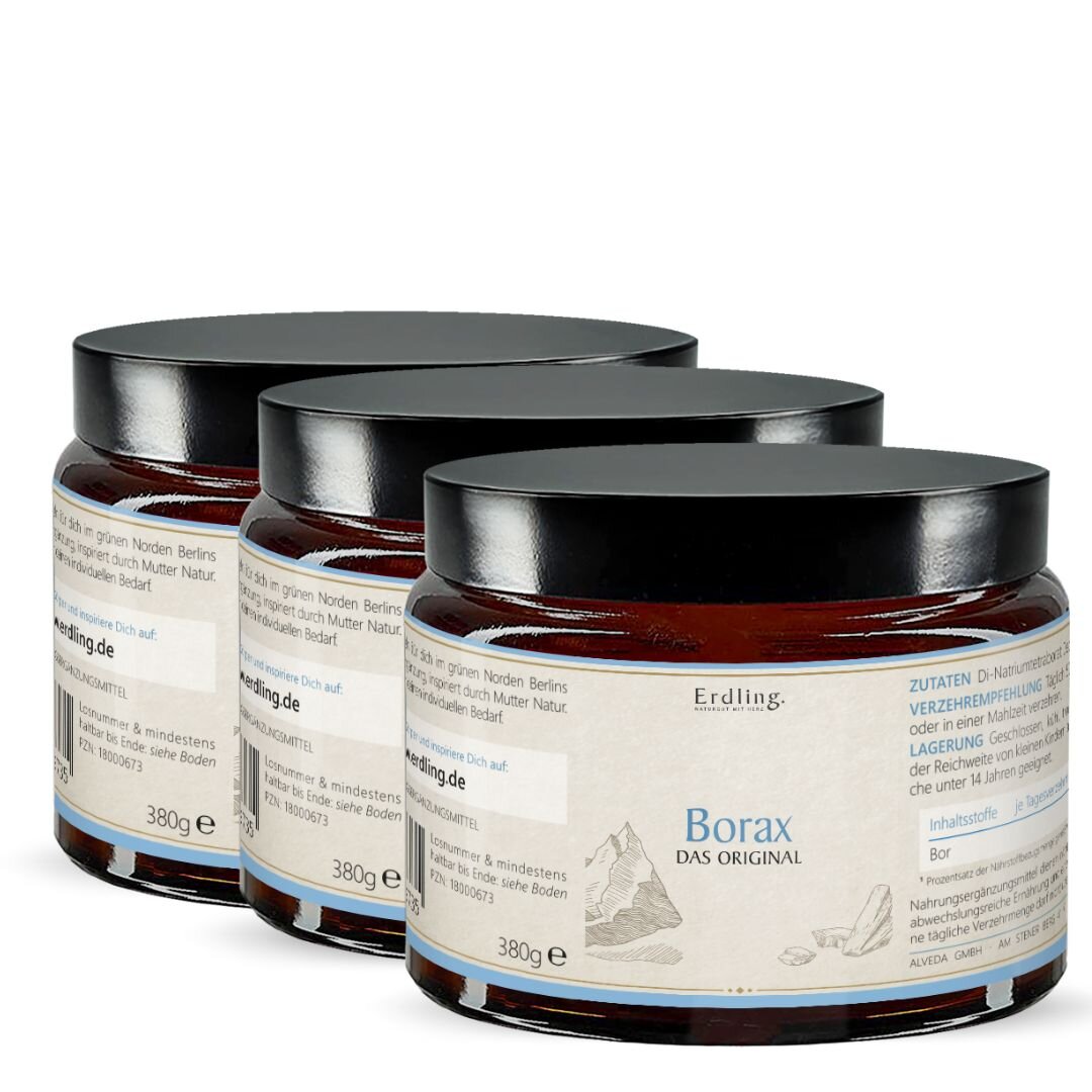 Set: 3er Pack - Borax - 99,9% Reinheit - Tiegel 3x 380g