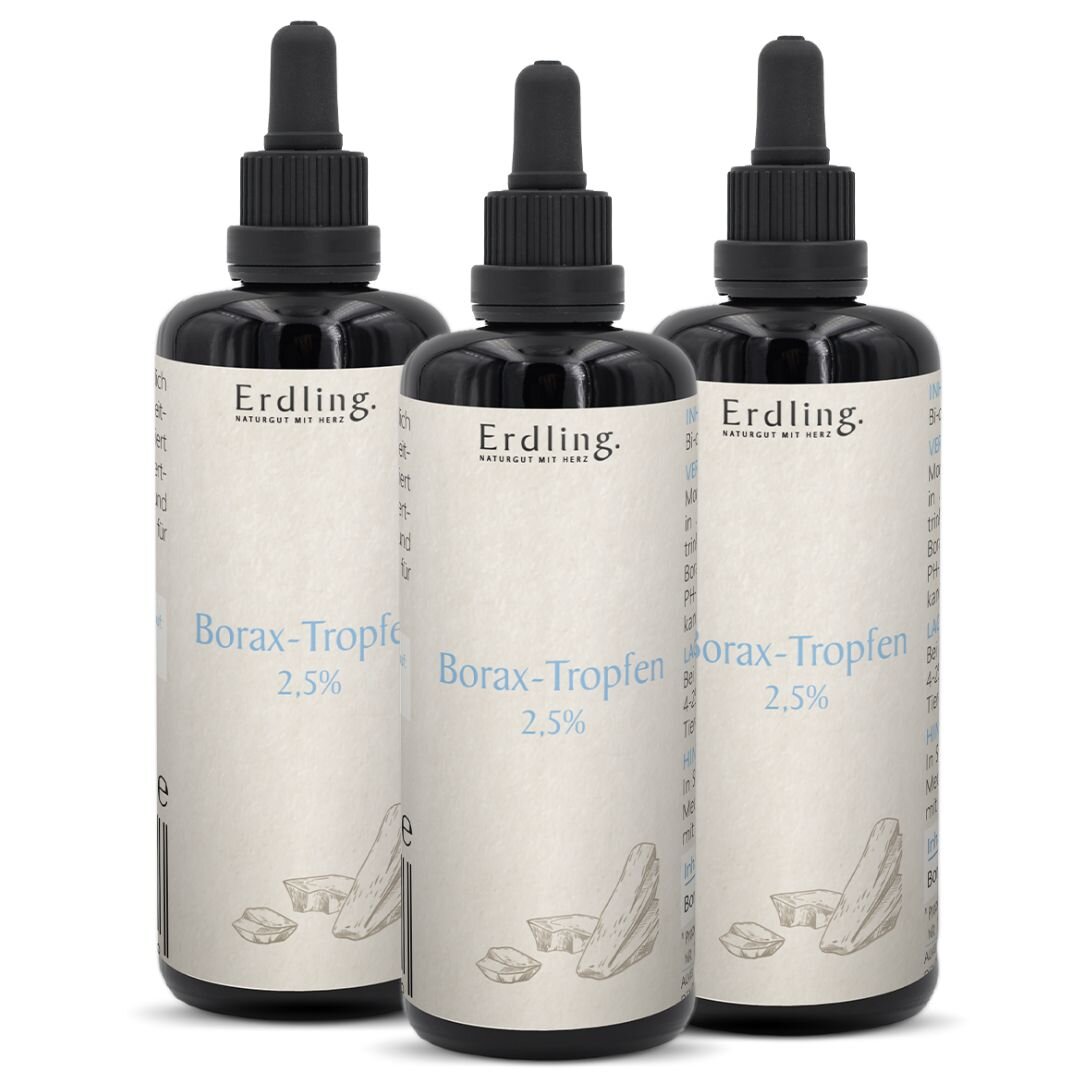 Set: 3er Pack - Borax-Tropfen 2,5% - 3x 50ml
