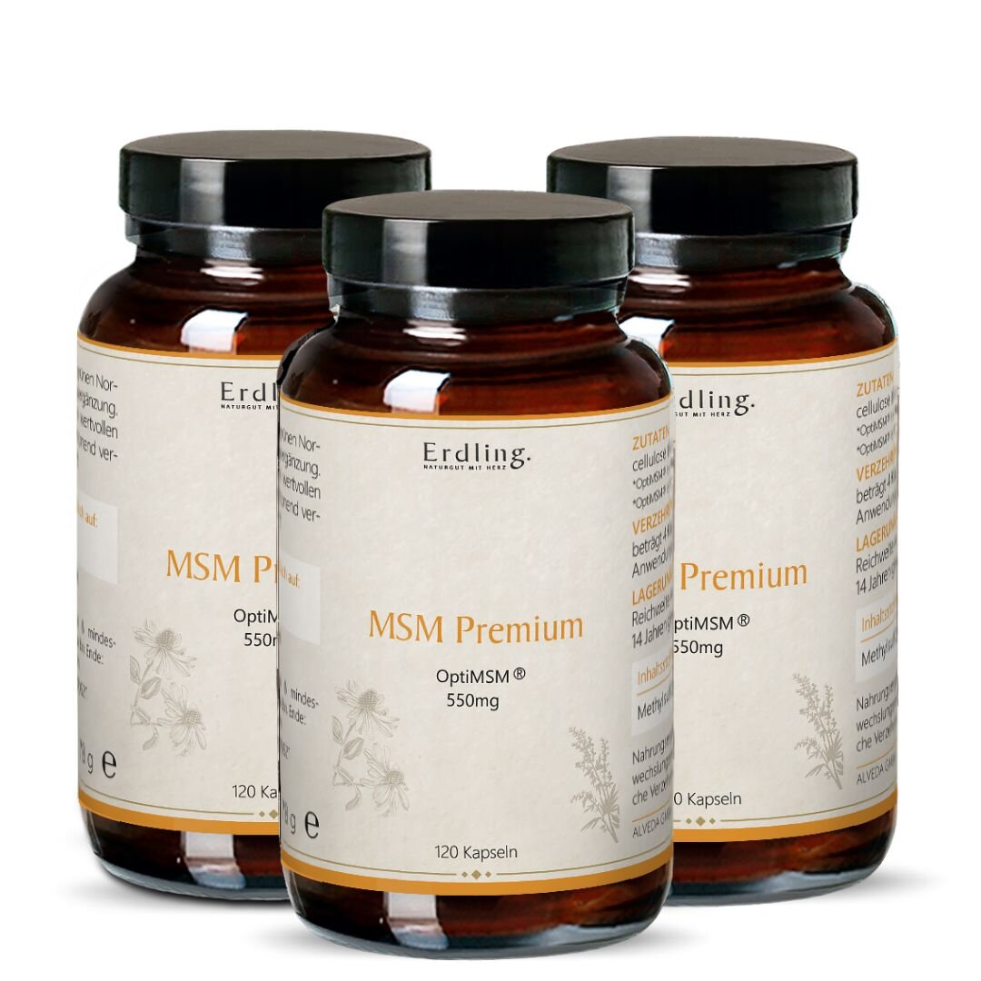 Set: 3er Pack - MSM Premium mit OptiMSM&reg; - 3x 120 Kapseln