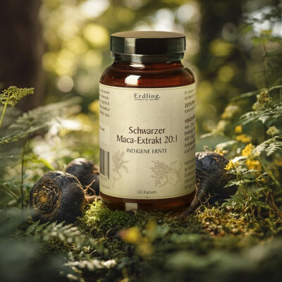 Schwarzes Maca-Extrakt 20:1 - 120 Kapseln
