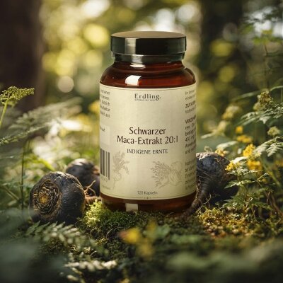 Schwarzes Maca-Extrakt 20:1 - 120 Kapseln